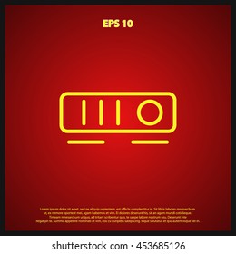 projector line icon
