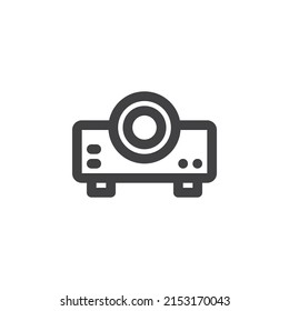 Projector line icon. linear style sign for mobile concept and web design. Projector outline vector icon. Symbol, logo illustration. Vector graphics