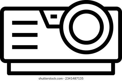 Projector Line Icon - Single Icon, Vector