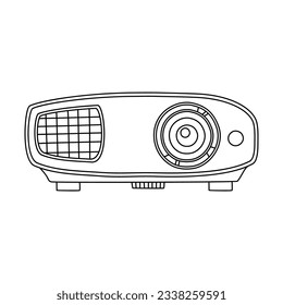 projector line vector doodle simple icon design