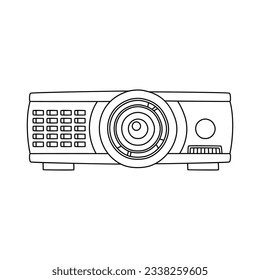 projector line vector doodle simple icon design