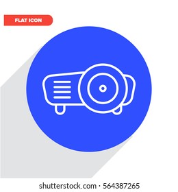 projector line vector icon