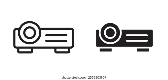 Projector liner icon vector set.