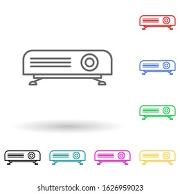 projector multi color style icon. Simple thin line, outline vector of cinema icons for ui and ux, website or mobile application