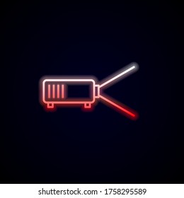 projector nolan neon icon on dark gradient background