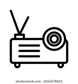 Icono de contorno del proyector. Iconos de trazo editables. Se puede utilizar para Web, App móviles y software.