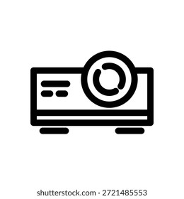 Diseño del Vector del icono del contorno del proyector Bueno para el Web o el App móvil