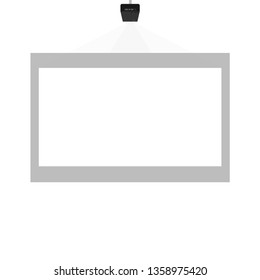 projector presentation in the classroom or office vector