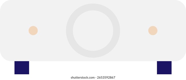  Projetor Presentation Device Icon Vetor Flat Illustration (Ilustração plana do vetor do ícone do dispositivo de apresentação do projetor)