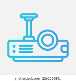 Projector presentation icon in gradient style, use for website mobile app presentation