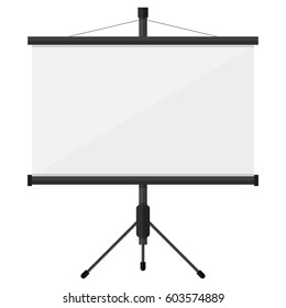 projector screen with financial report. Training staff, meeting, report, business school.