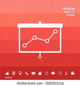 Projector screen with graph
