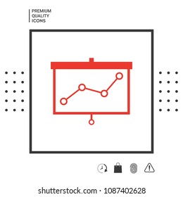 Projector screen with graph