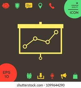 Projector screen with graph