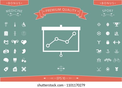 Projector screen with graph