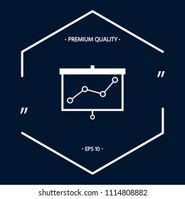 Projector screen with graph