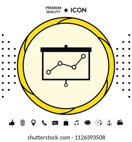 Projector screen with graph