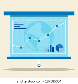 Projector Screen With Graph