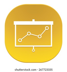 Projector screen with graph