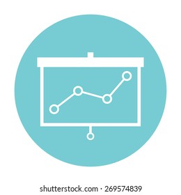 Projector screen with graph