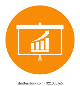 Projector screen with graph