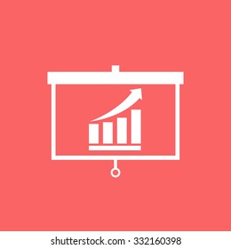 Projector screen with graph