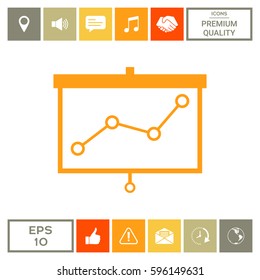 Projector screen with graph