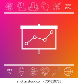 Projector screen with graph