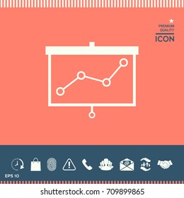 Projector screen with graph