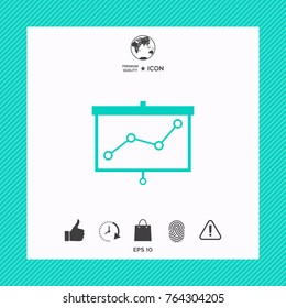 Projector screen with graph