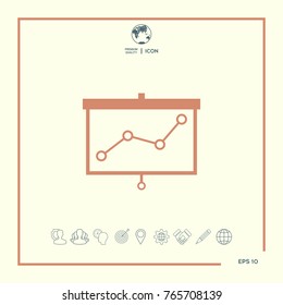 Projector screen with graph
