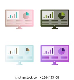 Projector screen with graph chart, conference, information, office, background,
