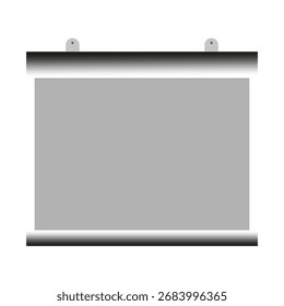 Projektorbildschirm-Symbol. Leere Anzeigefläche. Präsentationswerkzeug Vektor. Reinigen Sie die Sichttafel. EPS 10.