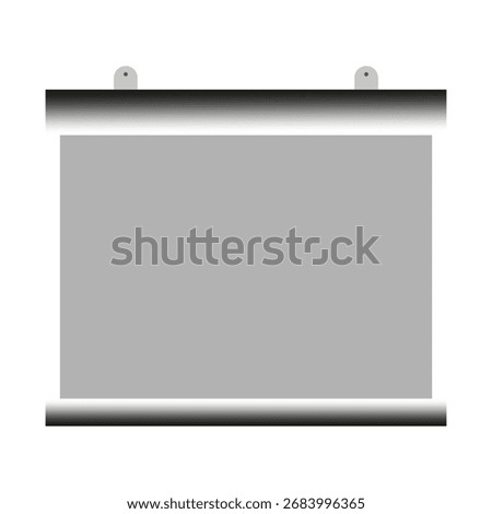 Projector screen icon. Blank display surface. Presentation tool Vector. Clean visual board. EPS 10.