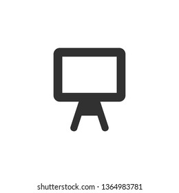 Projector screen icon. easel stand. Vector illustration isolated on white background.
