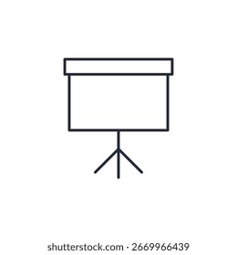 projector screen icon. linear style sign for mobile concept and web design. Vector icon. Symbol, logo illustration. Vector graphics