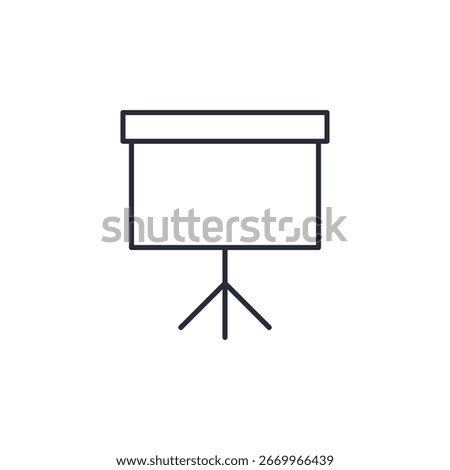 projector screen icon. linear style sign for mobile concept and web design. Vector icon. Symbol, logo illustration. Vector graphics