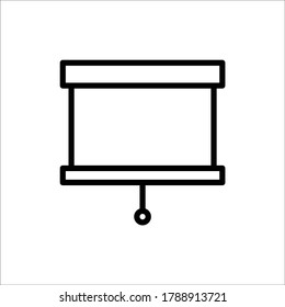 Projector screen icon outline vector