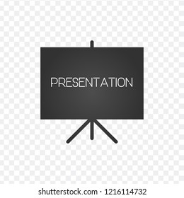 Projector screen icon. presentation sign. Vector illustration.