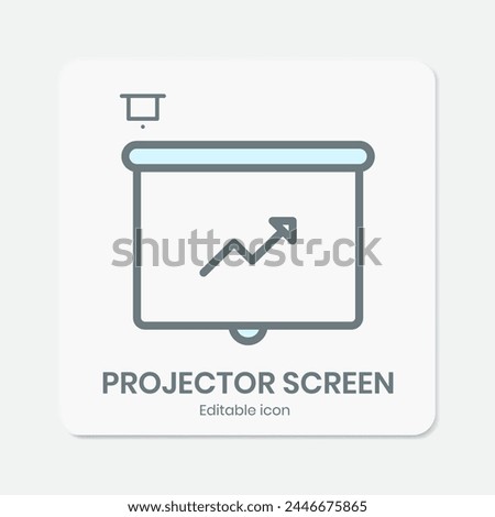 projector screen icon with simple and minimalist design