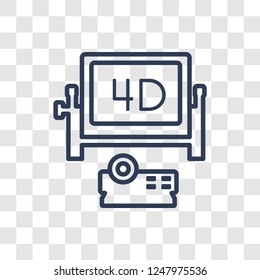 Projector Screen icon. Trendy linear Projector Screen logo concept on transparent background from Cinema collection