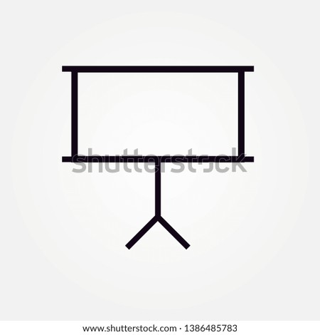 Projector screen icon. Vector illustration