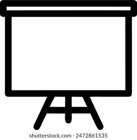 Projektorbildschirm-Symbol, Vektorgrafik-Zeichen oder -Symbol