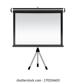 projector screen isolated on white background