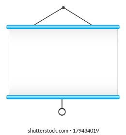Projector screen. Isolated on white. Vector illustration