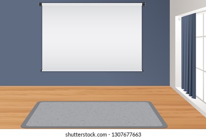 Projector Screen In The Room