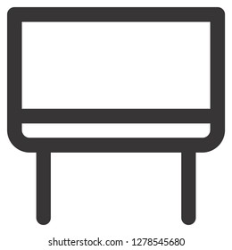 Projector screen symbol, logo illustration, EPS 10 Vector, Line Icon