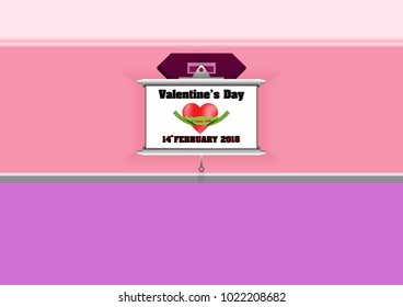 projector screen and valentine's