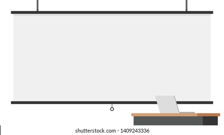 projector screen vector. free space for text. wallpaper. copy space. blank.