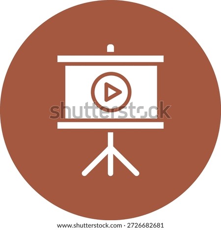 Projector Screen Vector Icon Design Illustration